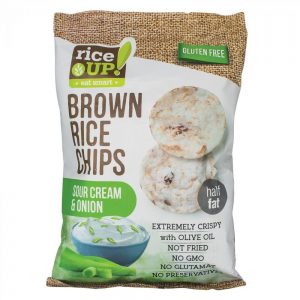 Rice UP Brown rice chips sour cream & onion 60g