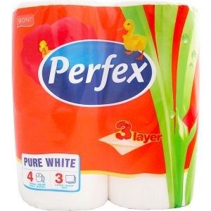 Perfex wc-papír 4 tekercs 3 rétegű