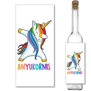 Anyukornis Unikornis pálinkás címke