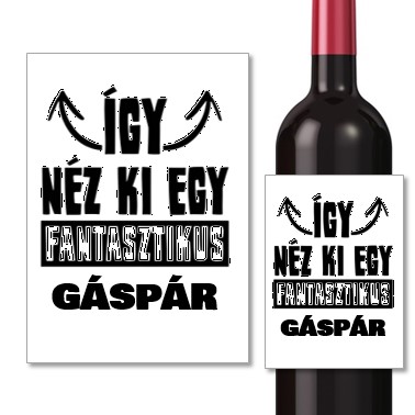 Igy néz ki Gáspár Boros címke