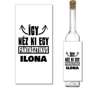 Így néz ki Ilona pálinkás címke