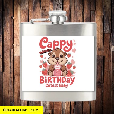 Cappy március birthday lapos üveg