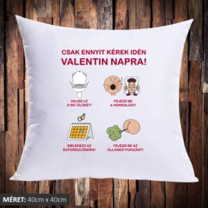 Csak ennyit kérek idén valentin napra párna