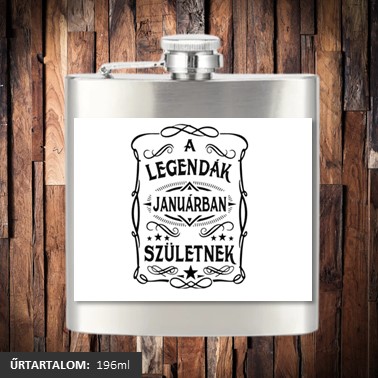 A legendák januárban születnek lapos üveg