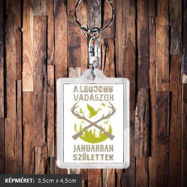 A legjobb vadászok januárban születtek kulcstartó