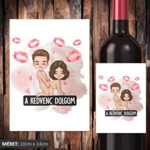 A kedvenc dolgom te vagy boros címke