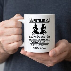 Figyelem Angyal és Ördög bögre