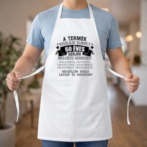 A termék viselője elmúlt 60 éves kötény