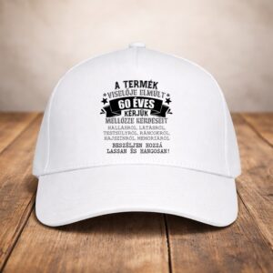 A termék viselője elmúlt 60 éves baseball sapka