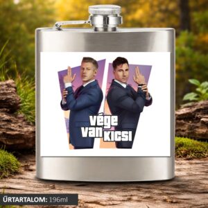 Vége van kicsi lapos üveg
