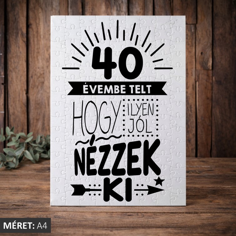 40 évembe telt puzzle