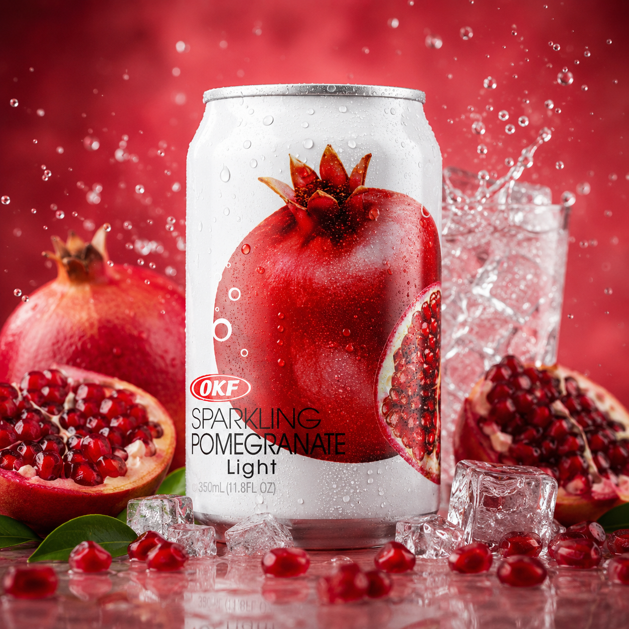 OKF Sparkling Pomegranate Light Drink 350ml Szénsavas Gránátalmás Light Ital (Koreai)