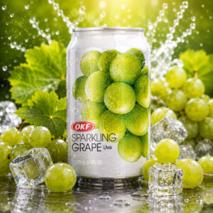 OKF Sparkling Grape Drink 350ml KOR Szőlő Ízű Szénsavas Üdítőital