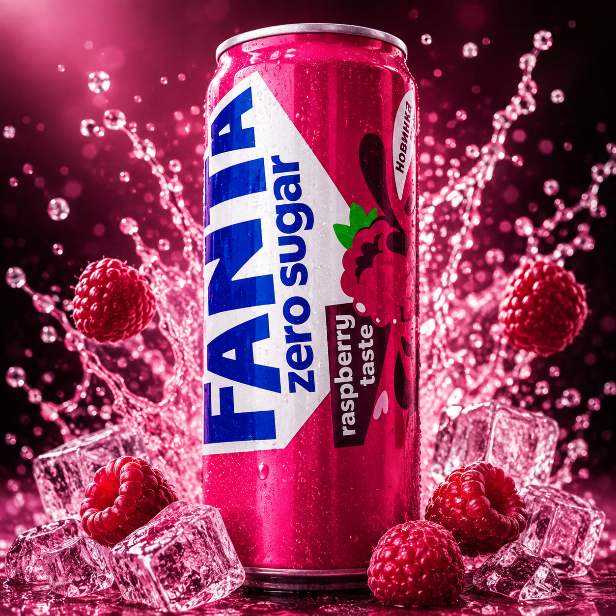 Fanta Zero Sugar Raspberry Taste 330ml – Málnás ízű szénsavas üdítőital