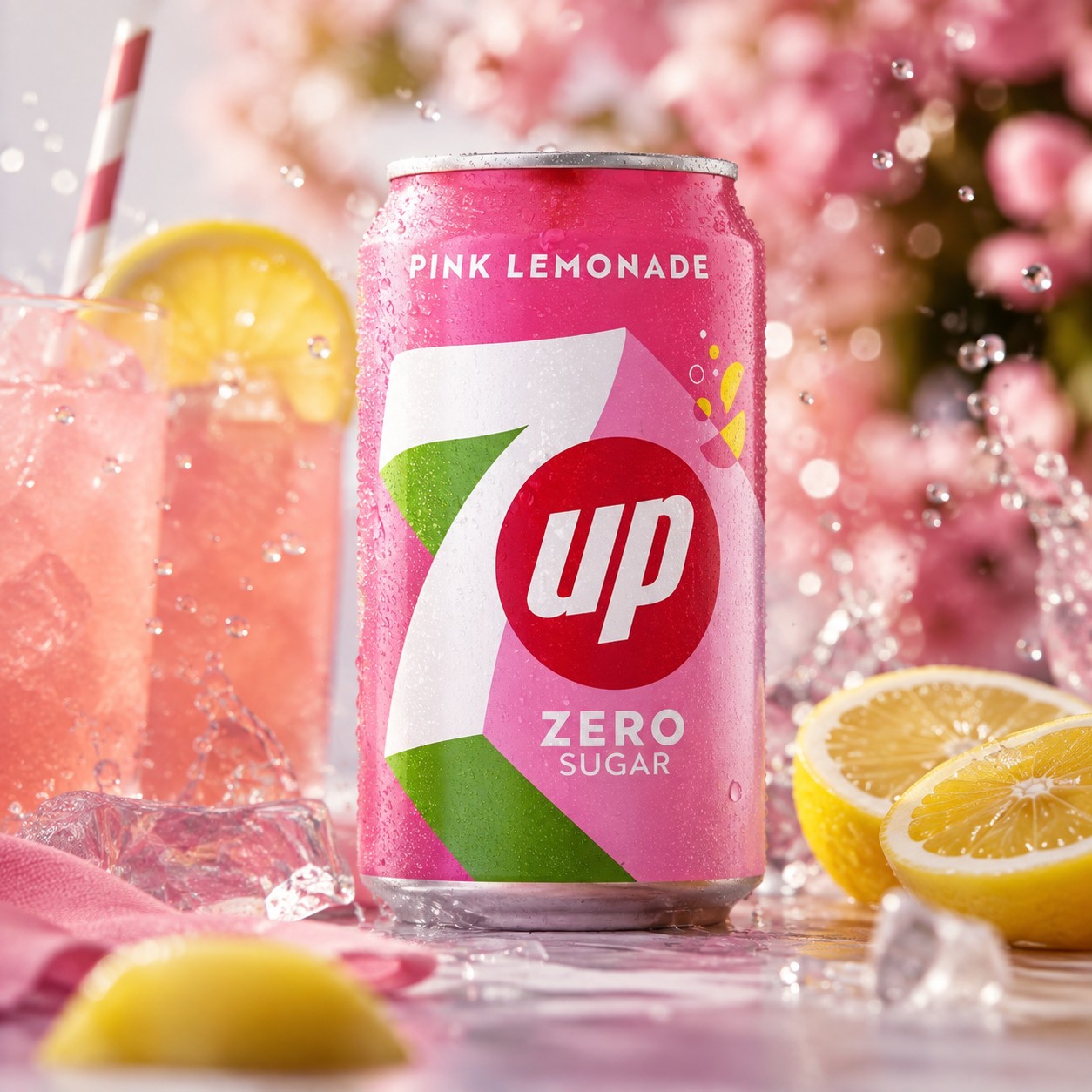 7Up Pink Lemonade Zero 330ml Pink Limonádé Zero Szénsavas Üdítő