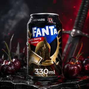 Fanta Dark Cherry 330ml UK Fekete Cseresznye Ízű Szénsavas Üdítőital
