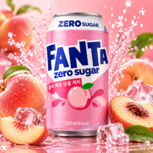 Fanta Zero Peach 350ml KR Zero Szénsavas Őszibarack Ízű Üdítő
