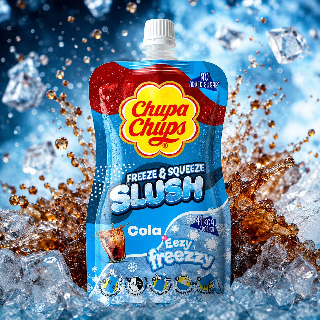 Chupa Chups Slush Cola 250ml Kóla Ízű Jégkása Ital